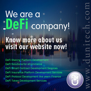 Defi Development Company in India | Dunitech | 2022