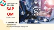 Proexcellency Solution conducting SAP QM online training