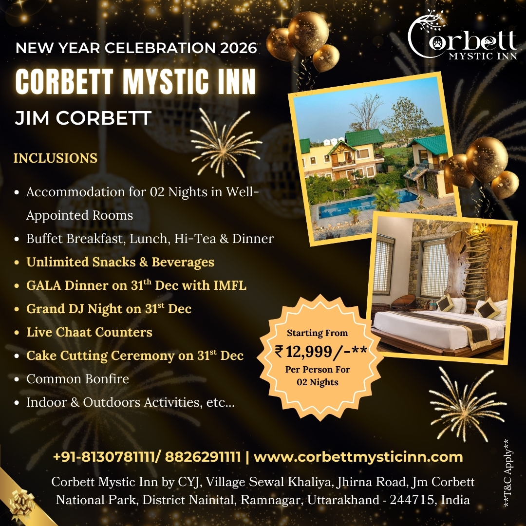 Ring in the New Year 2026 with a Grand Celebration Corbett Mystic Inn